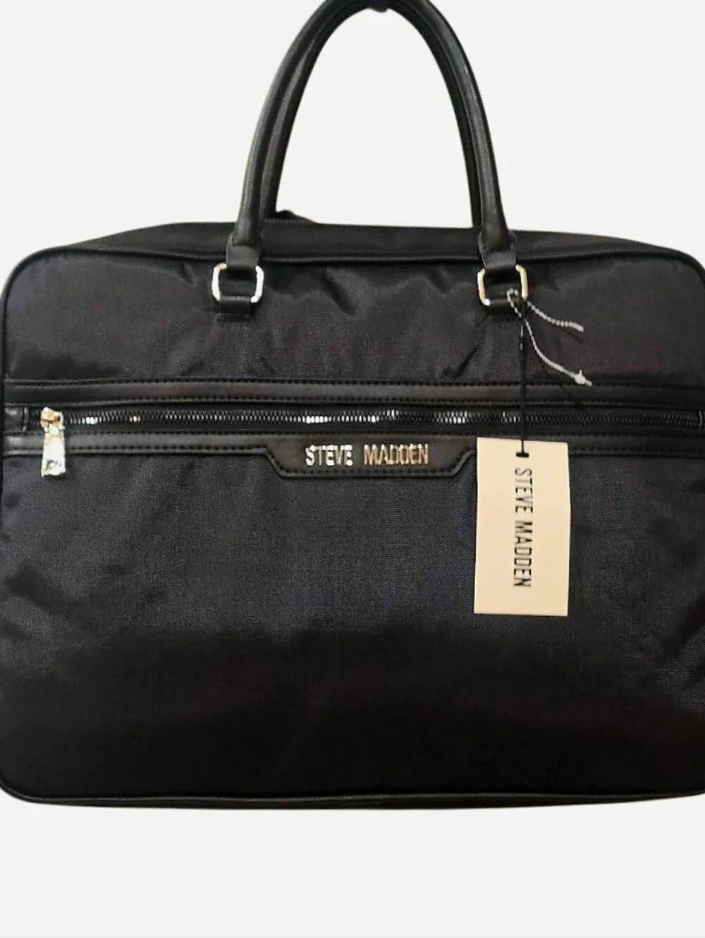 Steve Madden BLaken Nylon Briefcase/Laptop Bag- Black